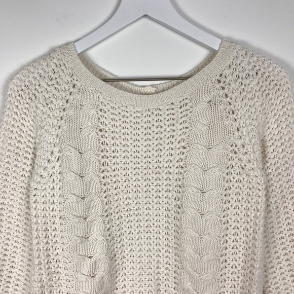 Zara | White Knit Button-back Pocket Sweater - Picture 4 of 8